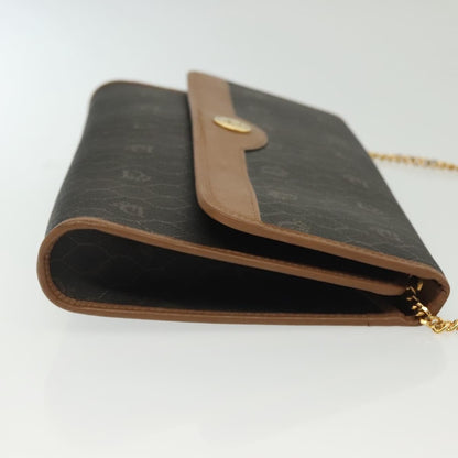 Christian Dior Vintage Honeycomb chain Canvas, BLACK, CANVAS, Handbag