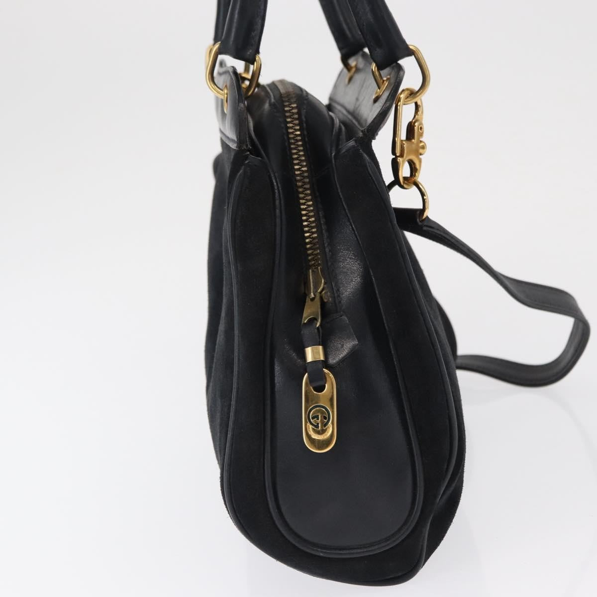 Gucci Vintage Handbag Suede, BLACK, SUEDE, Handbag