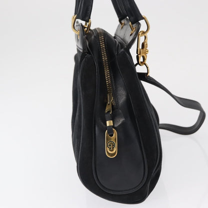 Gucci Vintage Handbag Suede, BLACK, SUEDE, Handbag
