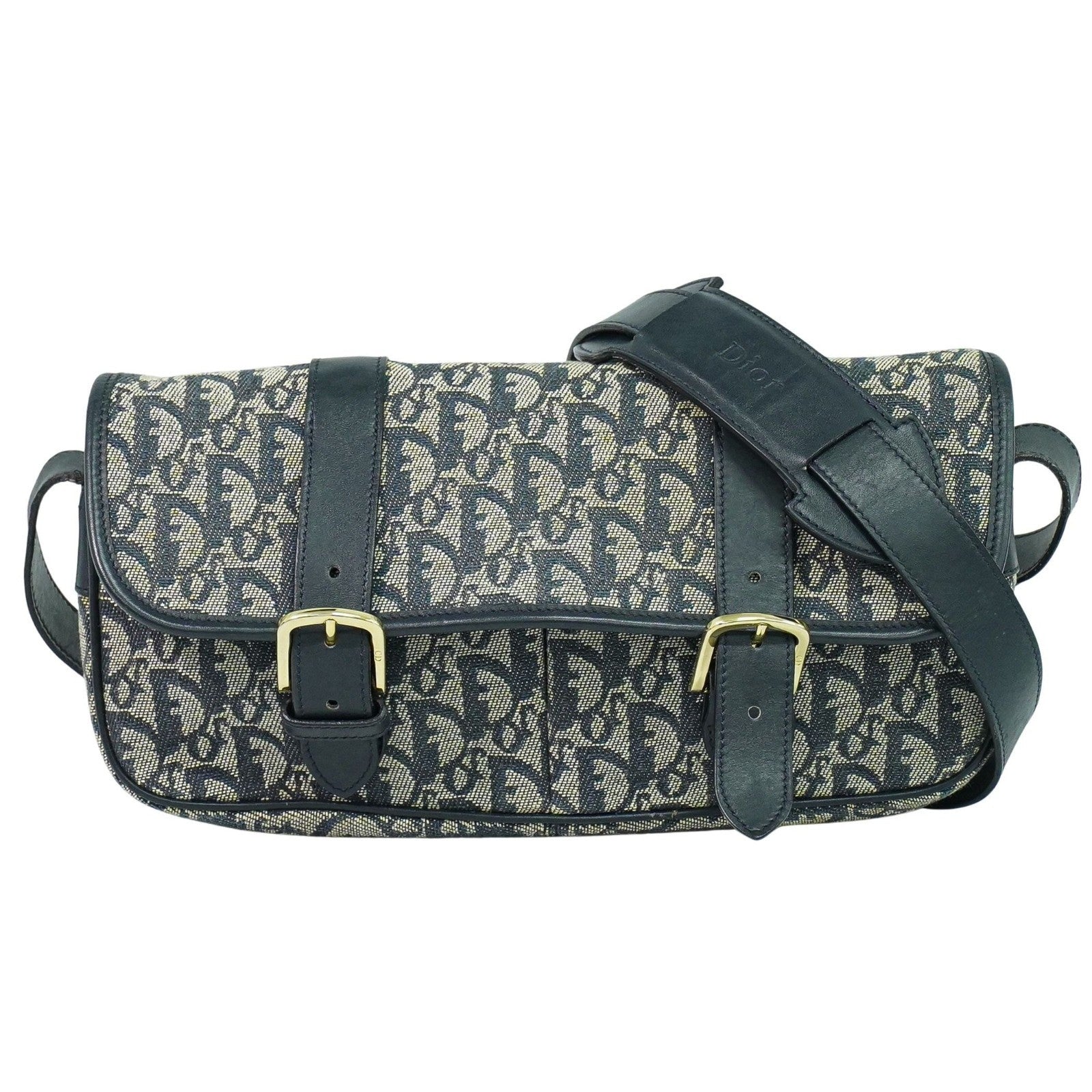 Christian Dior Trotter shoulder bag Canvas, GRAY, CANVAS, Shoulder bag