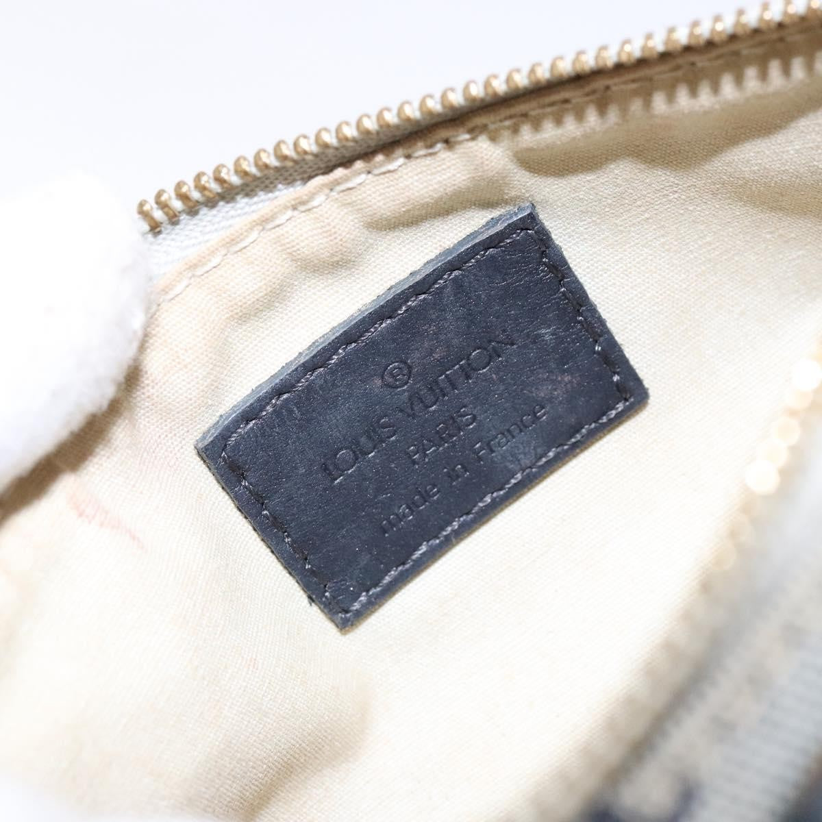 Louis Vuitton Anne Sophie Clutch Mini Lin, BLUE, CANVAS, Clutche & pouche