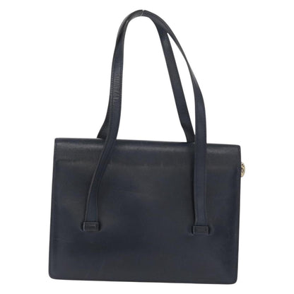 Christian Dior Vintage Handbag Leather, NAVY, LEATHER, Handbag