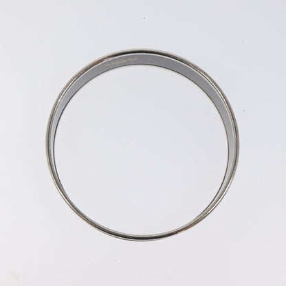 Hermes Vintage Bangle Bracelet Metal with Leather, BLUE, METAL, Bracelet