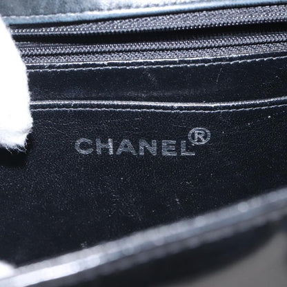 Chanel Vintage CC Box Flap Bag Patent Leather, BLACK, PATENT_LEATHER, Handbag