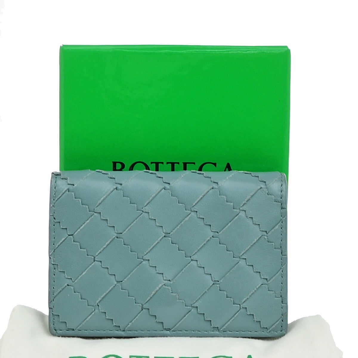 Bottega Veneta Intrecciato Wallet Leather, BLUE, LEATHER, Wallets
