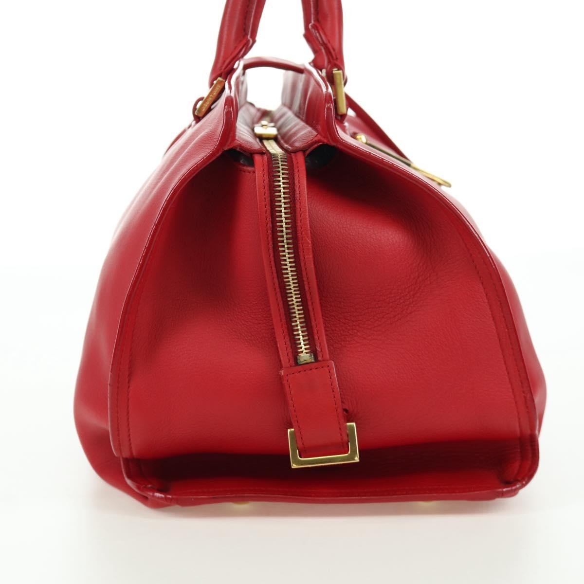 Saint Laurent Classic Y Cabas Leather, RED, LEATHER, Handbag