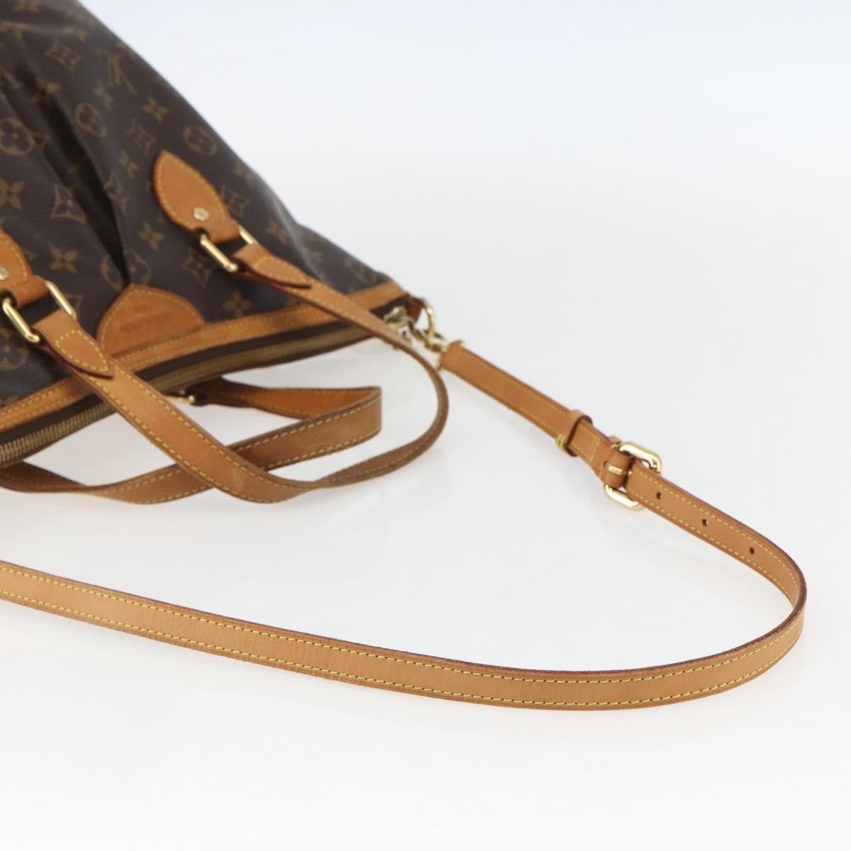 Louis Vuitton Palermo Handbag Monogram Canvas, BROWN, CANVAS, Tote bag