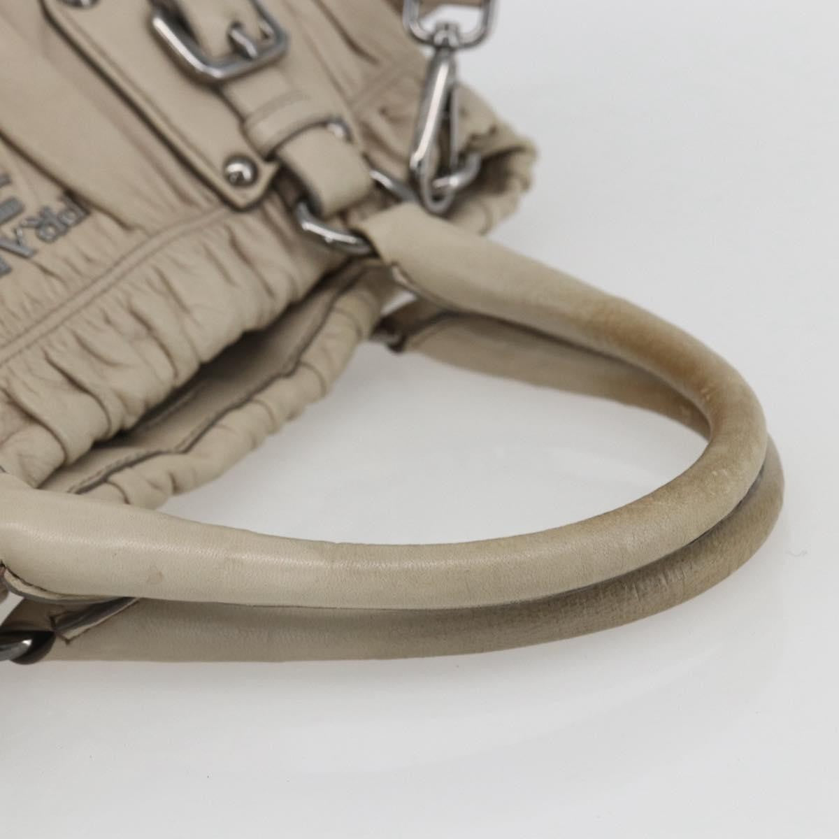 Prada Gaufre Convertible Tote Nappa Leather, BEIGE, LEATHER, Handbag
