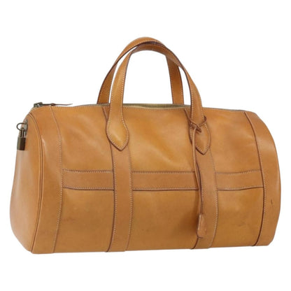 Hermes Vintage Convertible Boston Bag Leather, BROWN, LEATHER, Travel bag