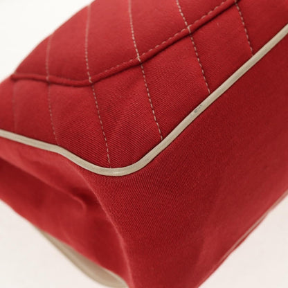 Chanel Leo Lion Flap Bag Chevron Jersey, RED, COTTON, Shoulder bag
