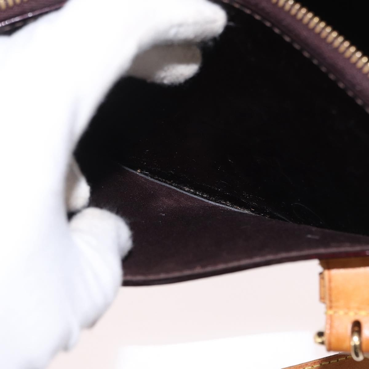 Louis Vuitton Rosewood Avenue Handbag Monogram Vernis, BROWN, PATENT_LEATHER, Shoulder bag