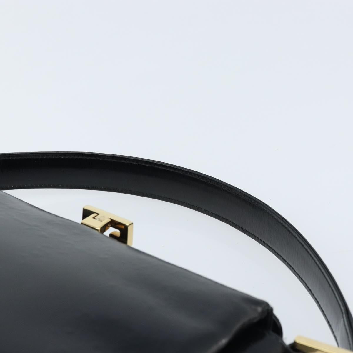 Gucci Vintage Convertible Box Crossbody Bag Leather, BLACK, LEATHER, Handbag