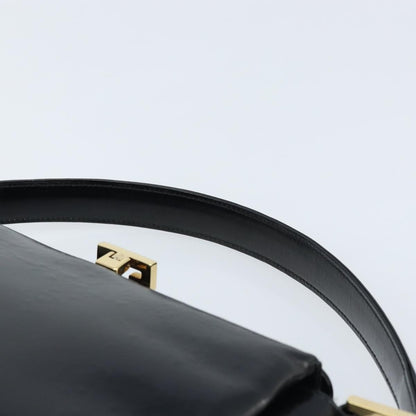 Gucci Vintage Convertible Box Crossbody Bag Leather, BLACK, LEATHER, Handbag