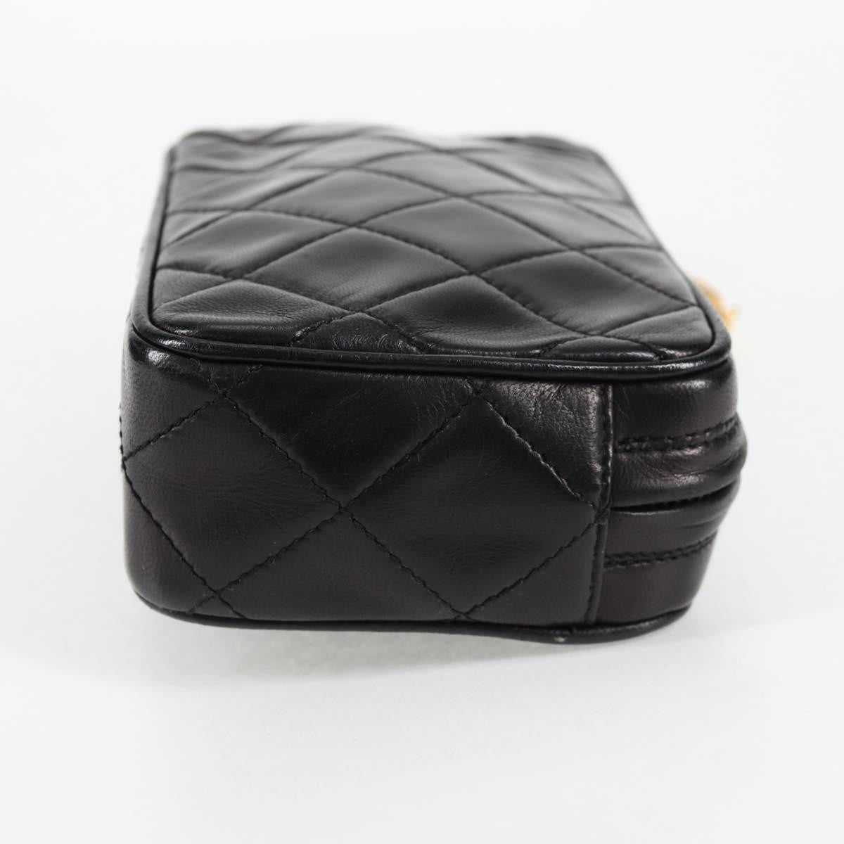 Chanel Vintage Diamond CC Camera Bag Quilted Lambskin, Black, Leather, Clutch