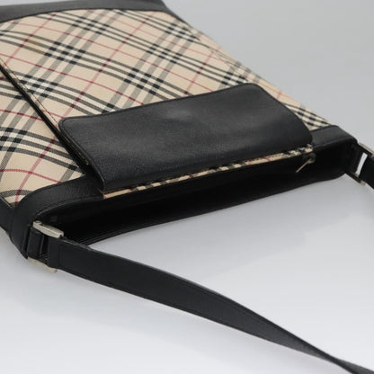 Burberry Shoulder Bag Nova Check Canvas, BEIGE, CANVAS, Shoulder bag
