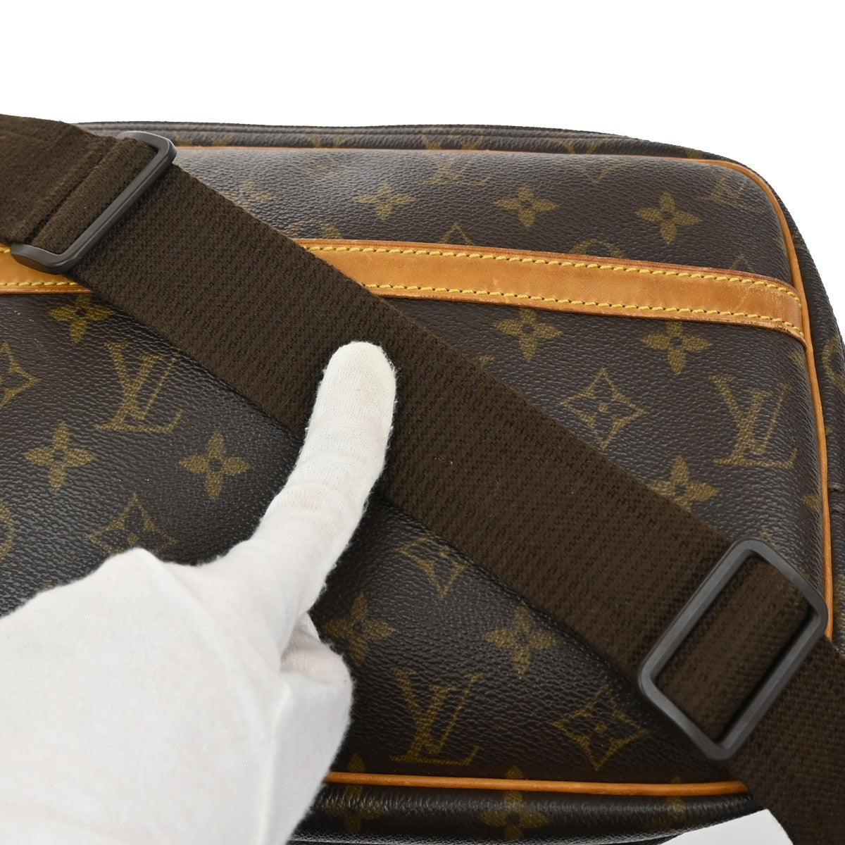 Louis Vuitton Reporter Bag Monogram Canvas, BROWN, CANVAS, Shoulder bag