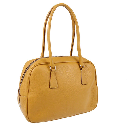 Prada Bowler Bag Saffiano Leather, BEIGE, LEATHER, Handbag