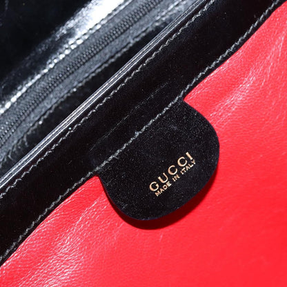Gucci Vintage Convertible Box Crossbody Bag Leather, BLACK, LEATHER, Handbag