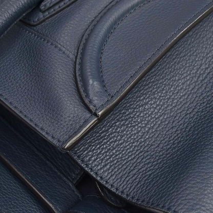 Celine Luggage Bag Grainy Leather, Navy, Leather, Handbag