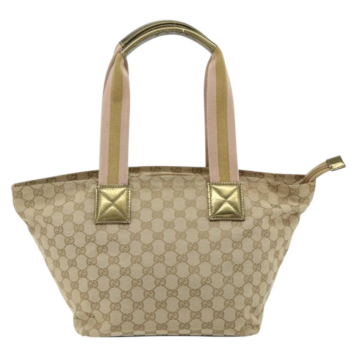 Gucci Web Zip Tote GG Canvas, Beige, Canvas, Tote Bag