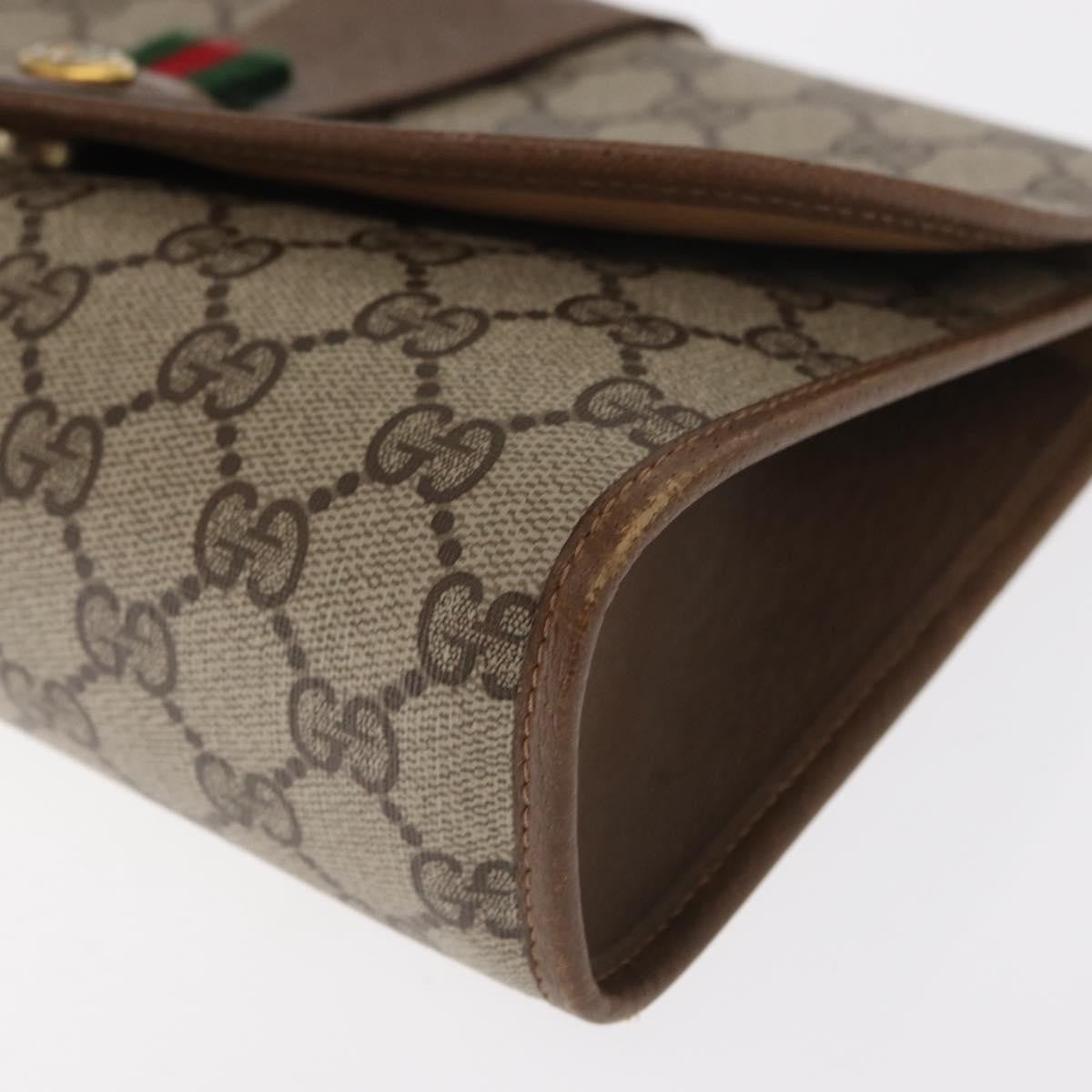 Gucci Vintage old clutch Canvas, BEIGE, PVC, Clutche & pouche