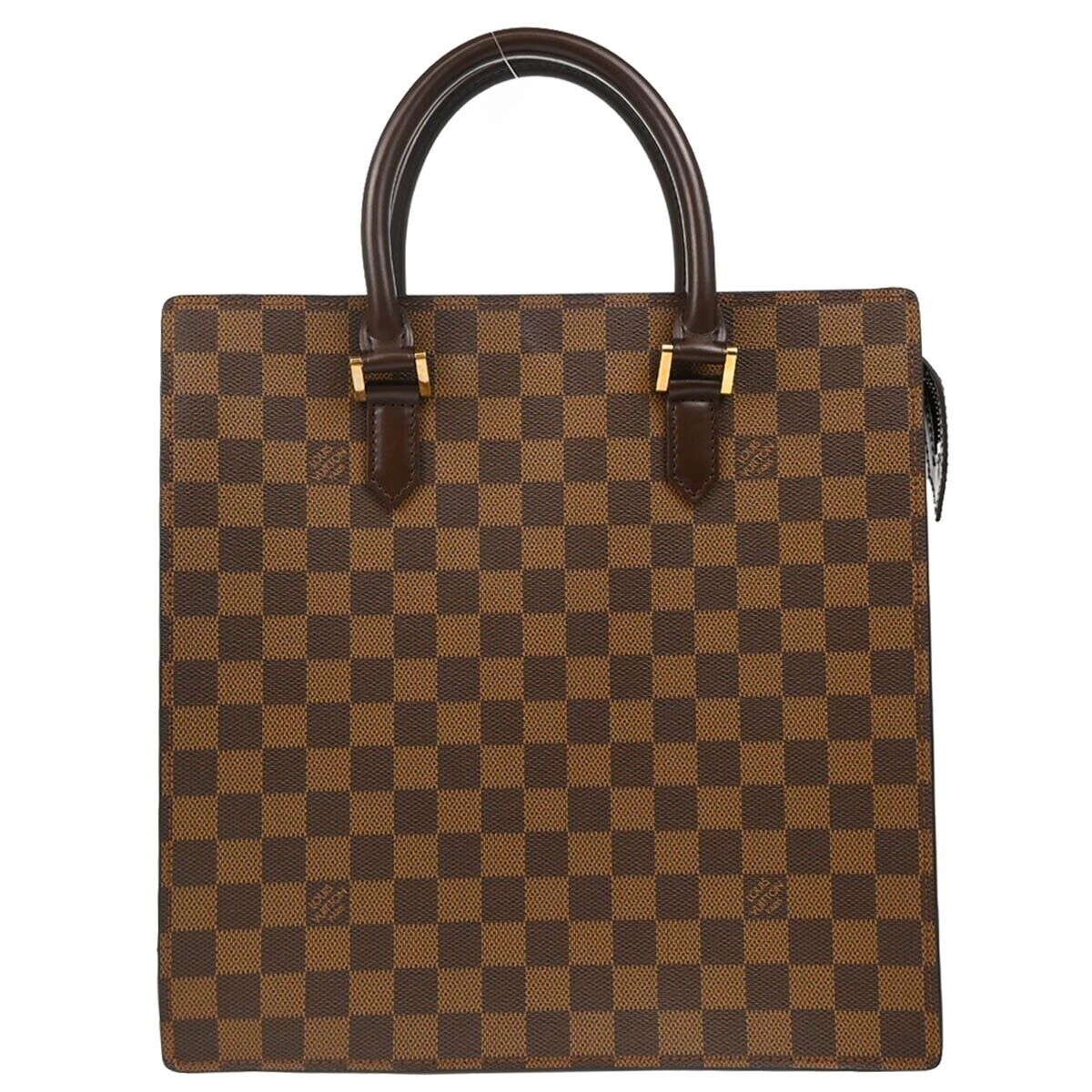 Louis Vuitton Venice Sac Plat Bag Damier, BROWN, CANVAS, Tote bag