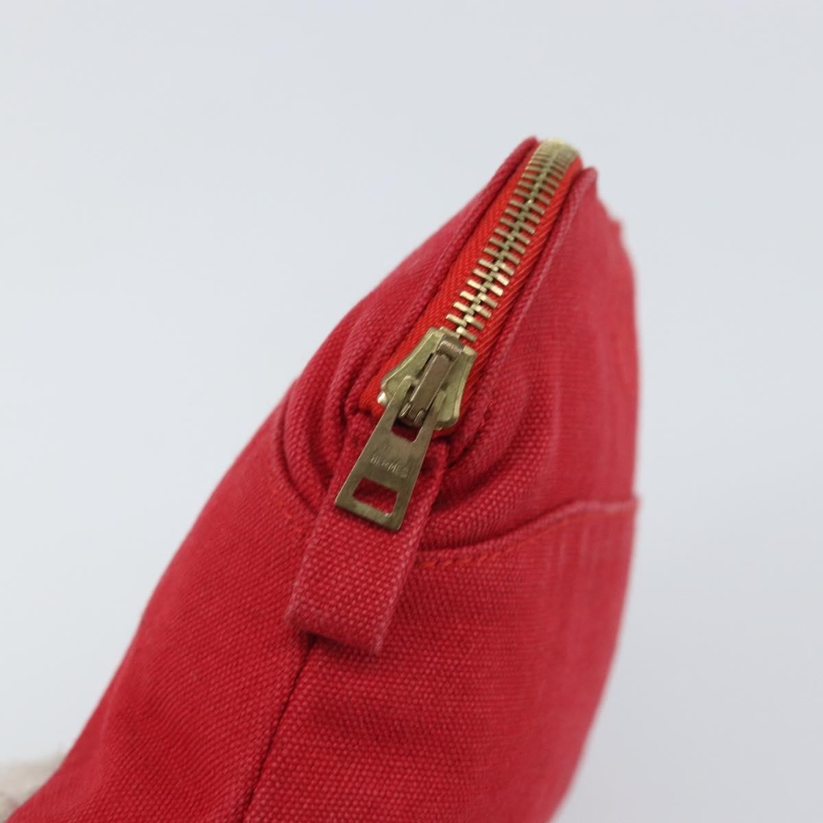 Hermes Bolide Travel Pouch Canvas, RED, CANVAS, Clutche & pouche