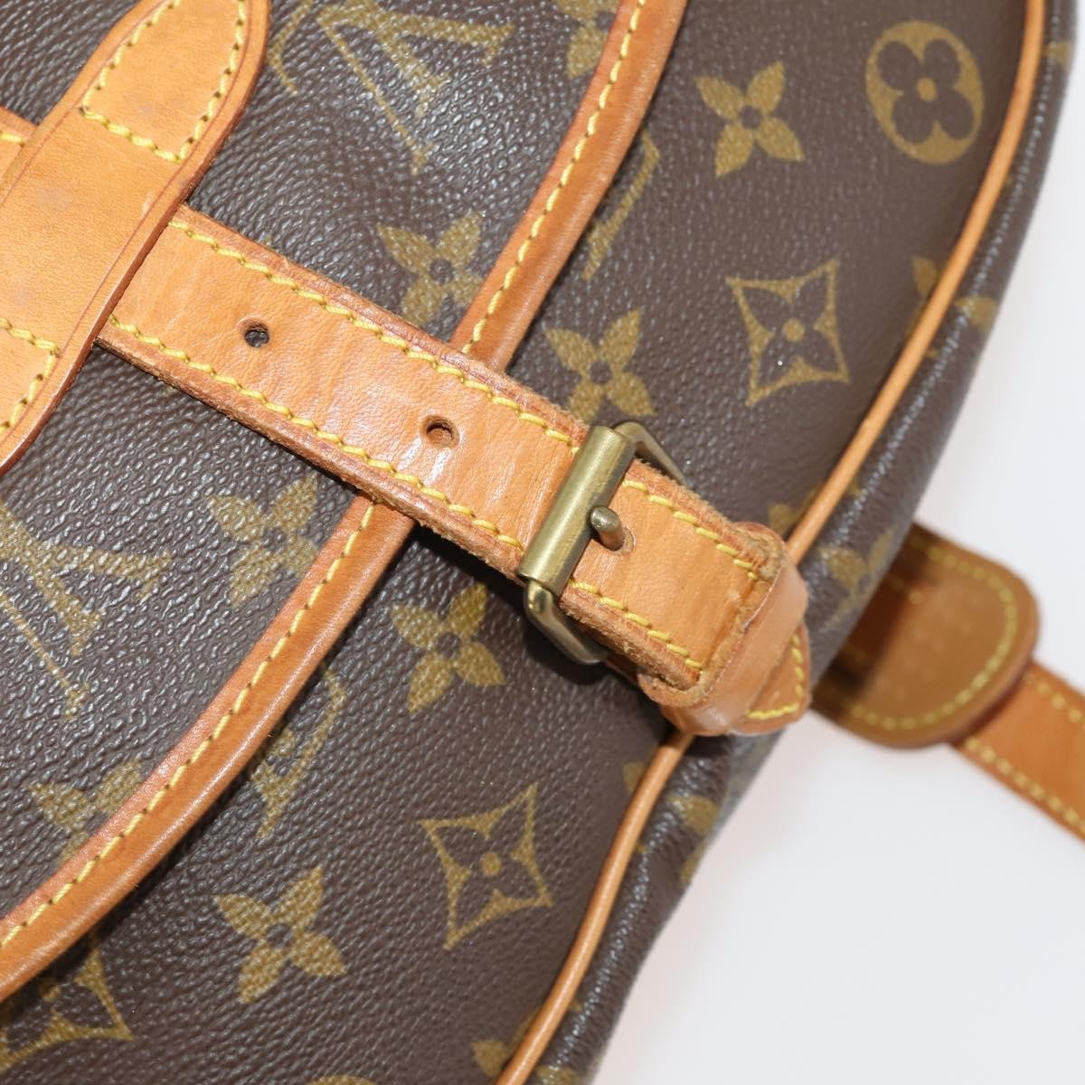 Louis Vuitton Saumur Handbag Monogram Canvas, Brown, Canvas, Shoulder Bag