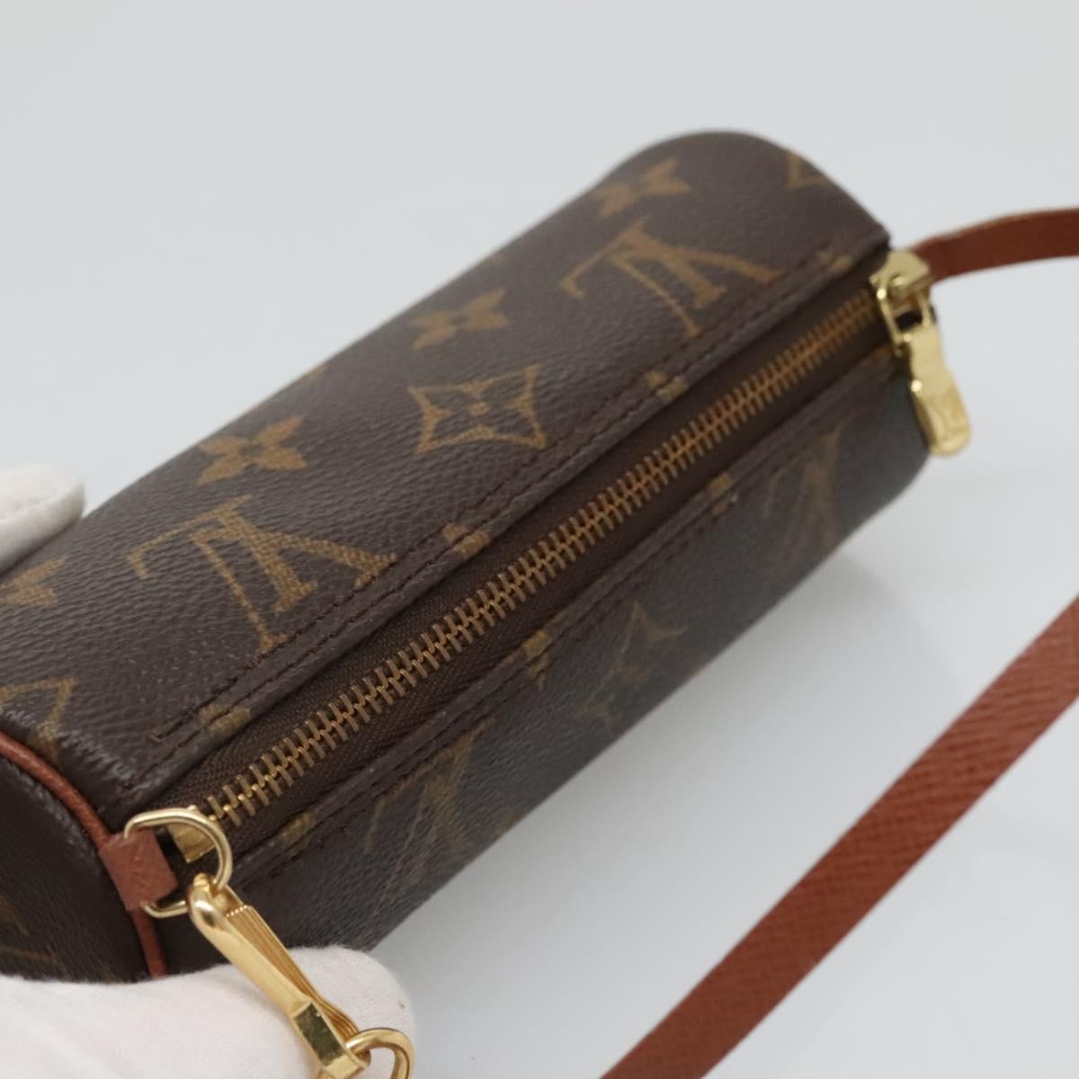 Louis Vuitton Papillon Pochette Monogram Canvas, BROWN, CANVAS, Handbag