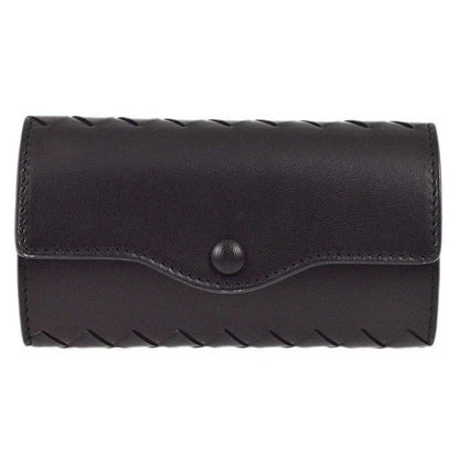 Bottega Veneta Knotted Keyring Leather, BLACK, LEATHER, Charms and Keychains