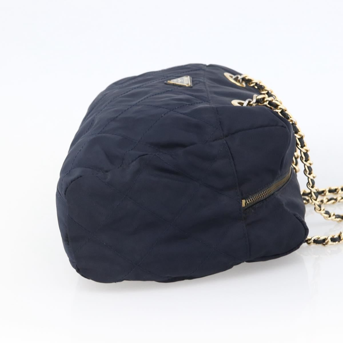 Prada Re-Edition 1995 Chain Tote Quilted Re-Nylon, NAVY, NYLON, Shoulder bag