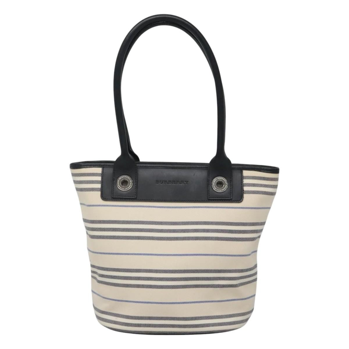 Burberry Vintage Handbag Canvas, BEIGE, CANVAS, Handbag