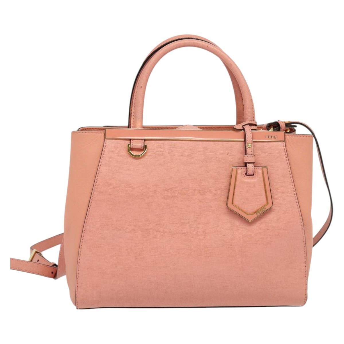 Fendi 2Jours Bag Leather, PINK, LEATHER, Handbag