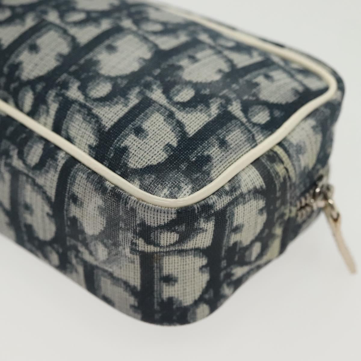 Christian Dior Vintage Trotter Pouch Diorissimo Canvas, NAVY, CANVAS, Clutche & pouche
