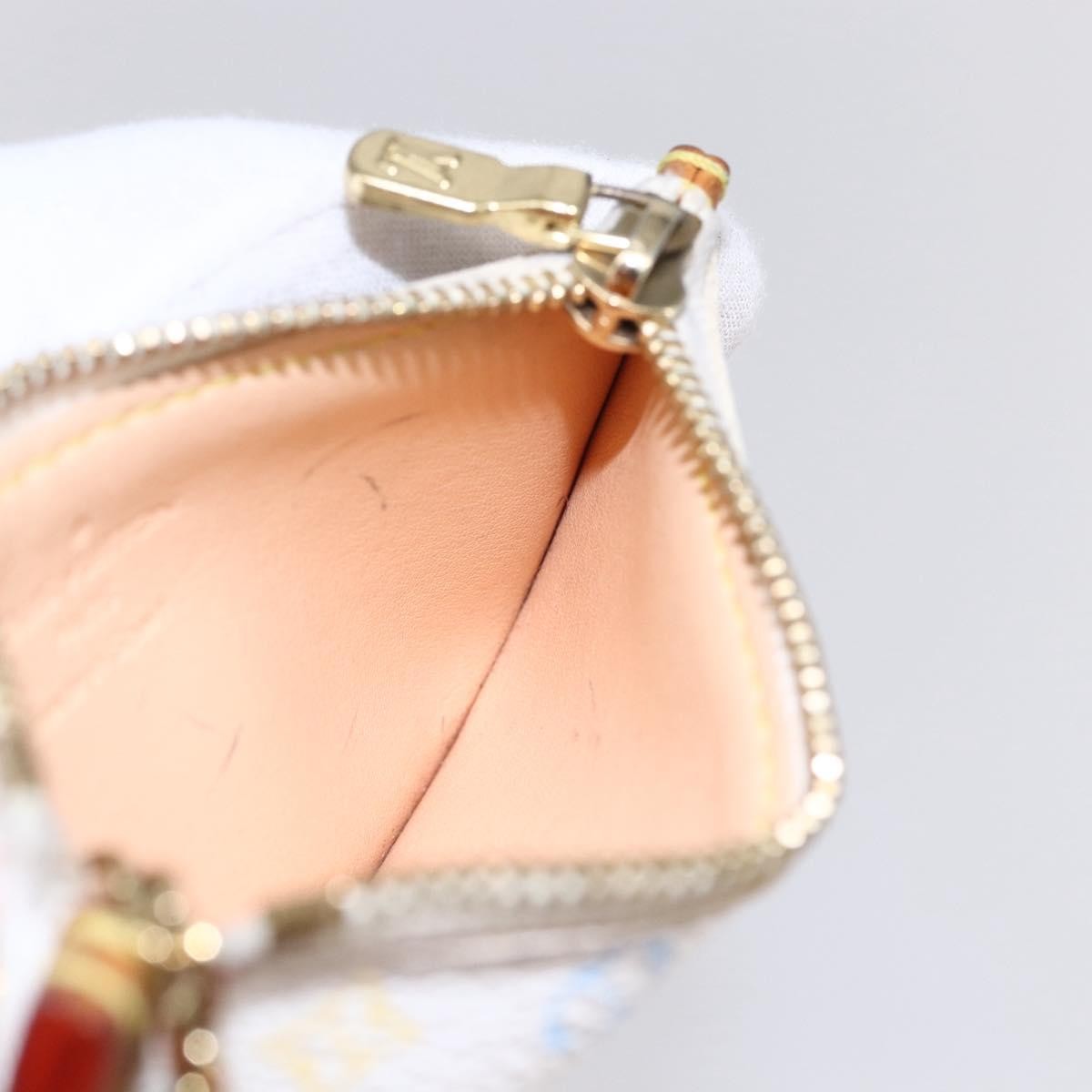 Louis Vuitton Pochette Clés Monogram Canvas, WHITE, CANVAS, Wallets