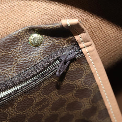 Celine Vintage Duffle Bag Canvas and Leather, BROWN, CANVAS, Travel bag