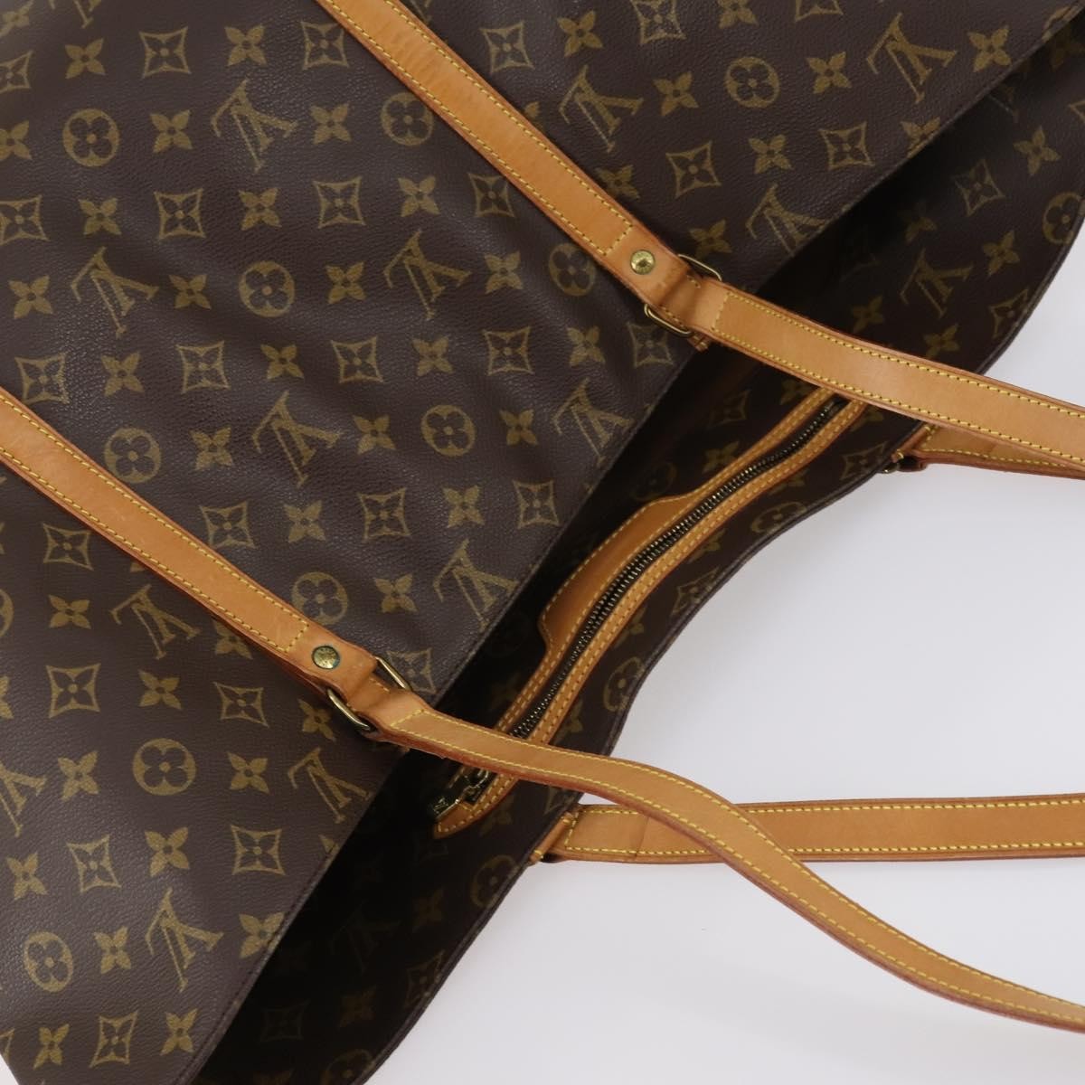 Louis Vuitton Shopping Sac Handbag Monogram Canvas, BROWN, CANVAS, Handbag