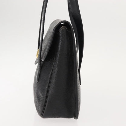 Christian Dior Vintage CD Handbag Leather, BLACK, LEATHER, Handbag