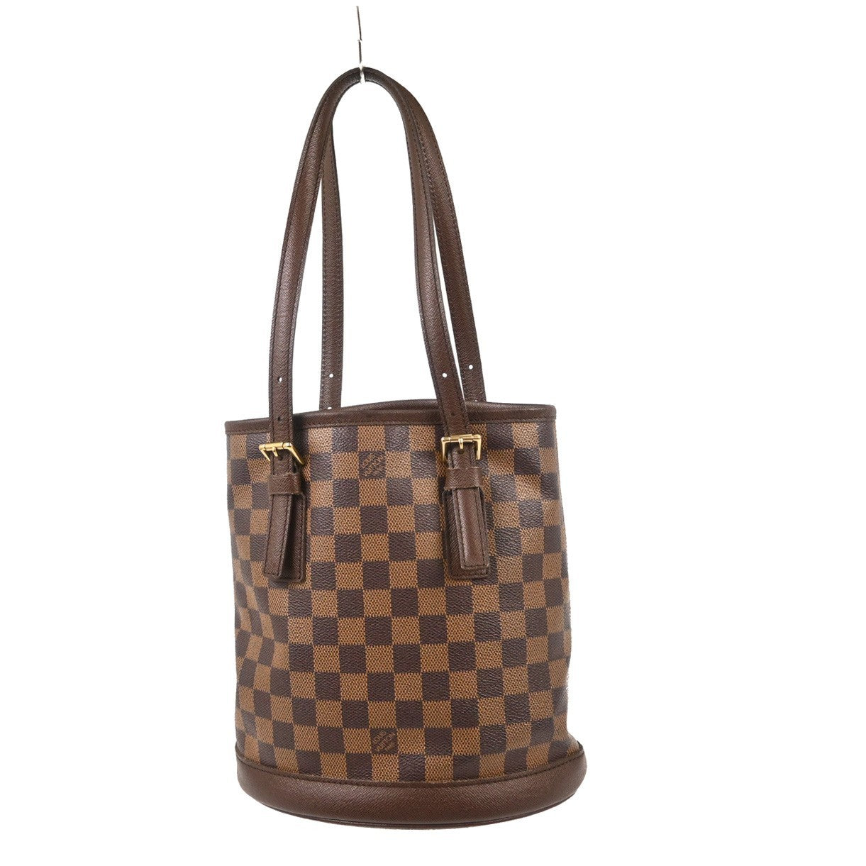 Louis Vuitton Marais Bucket Bag Damier, BROWN, CANVAS, Tote bag