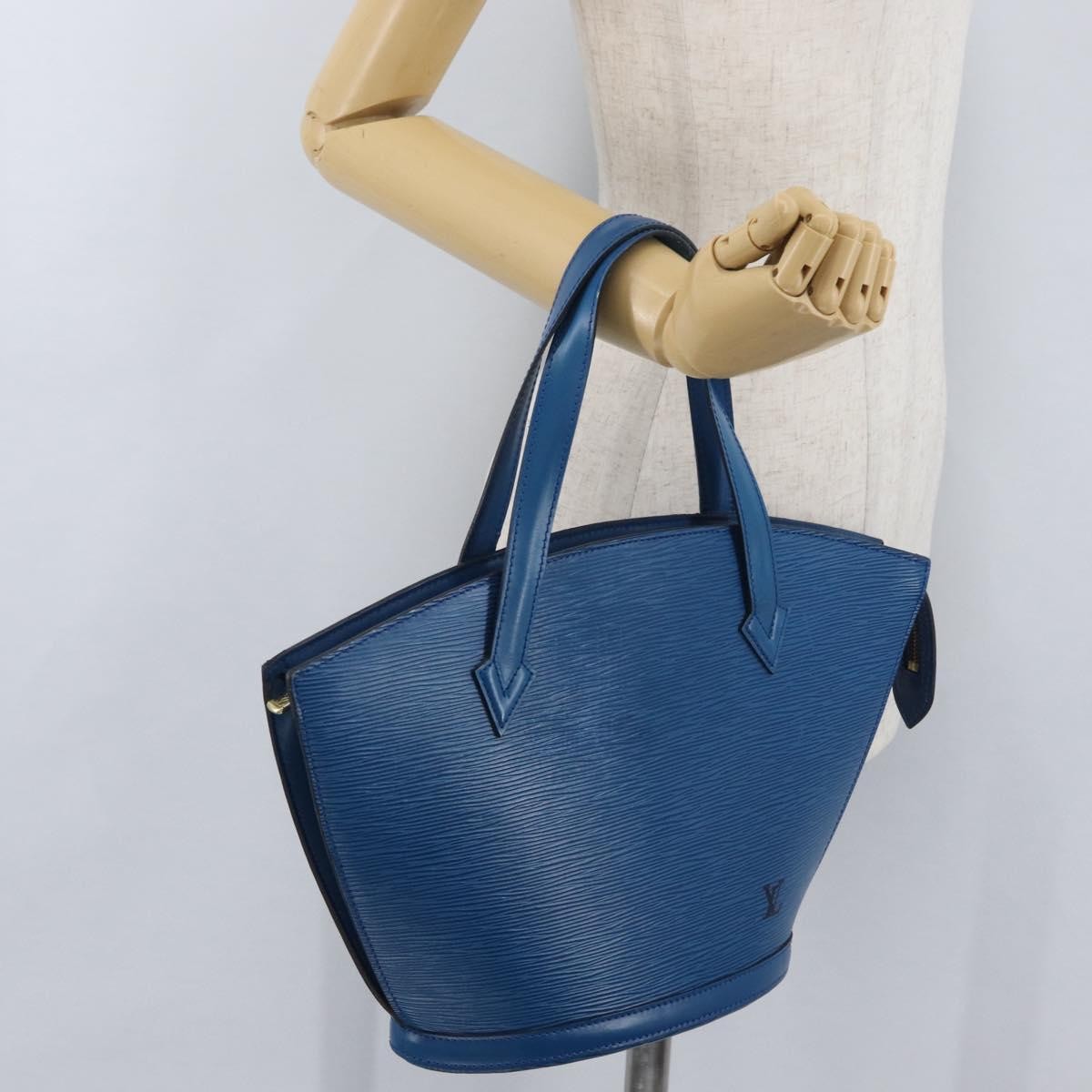 Louis Vuitton Saint Jacques Handbag Epi Leather, BLUE, LEATHER, Handbag