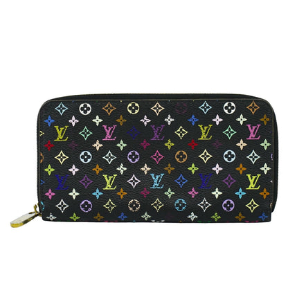 Louis Vuitton Zippy Wallet NM Monogram Multicolor Canvas, BLACK, CANVAS, Wallets