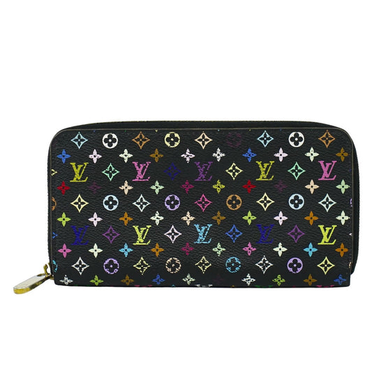 Louis Vuitton Zippy Wallet NM Monogram Multicolor Canvas, BLACK, CANVAS, Wallets