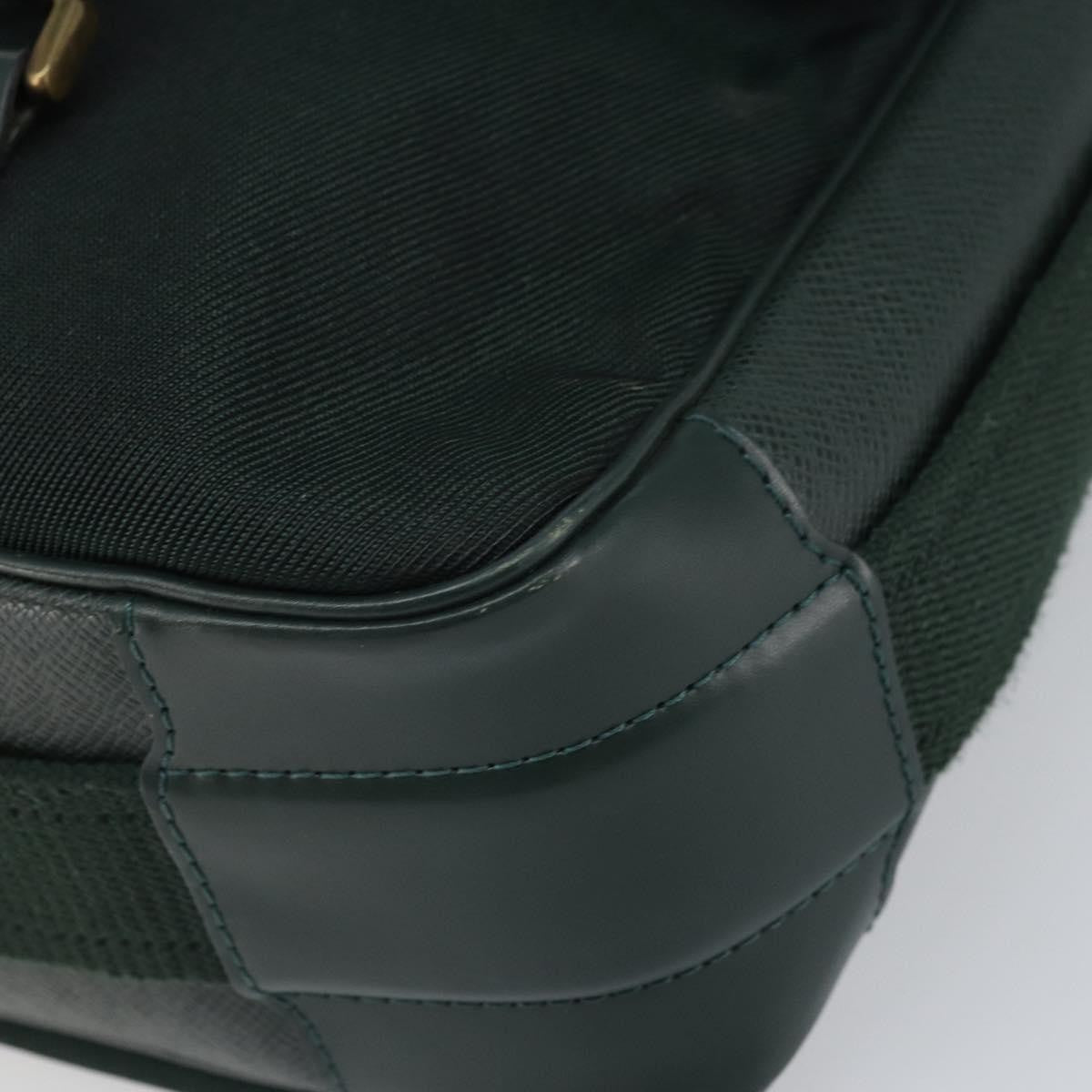 Louis Vuitton Dersou Bag Taiga Leather and Canvas, GREEN, LEATHER, Shoulder bag