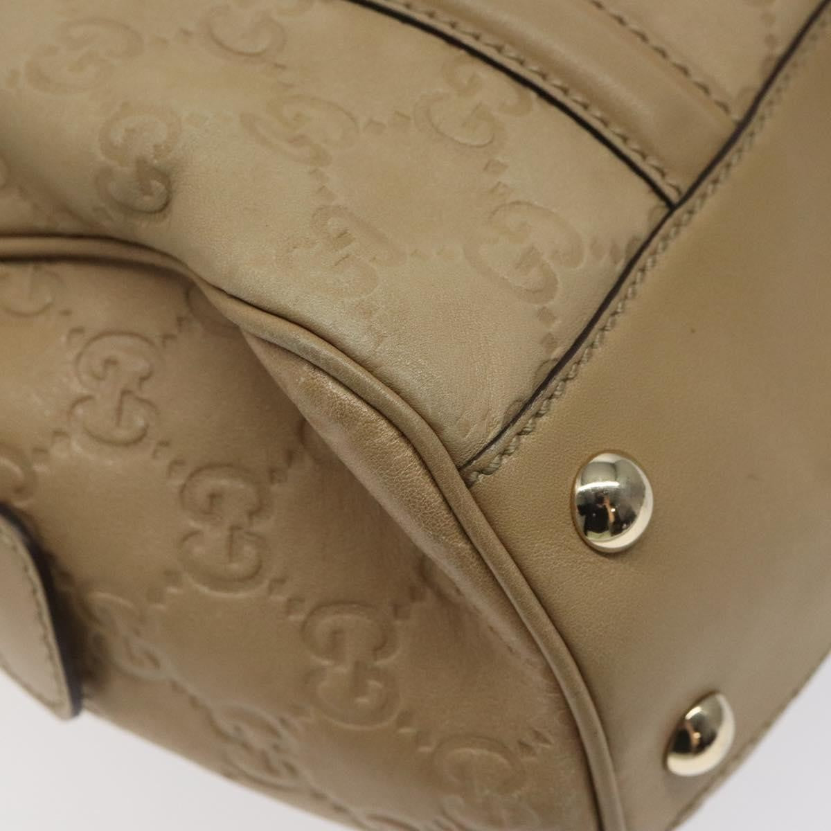Gucci Vintage Interlocking G Shoulder Bag Leather, BEIGE, LEATHER, Shoulder bag