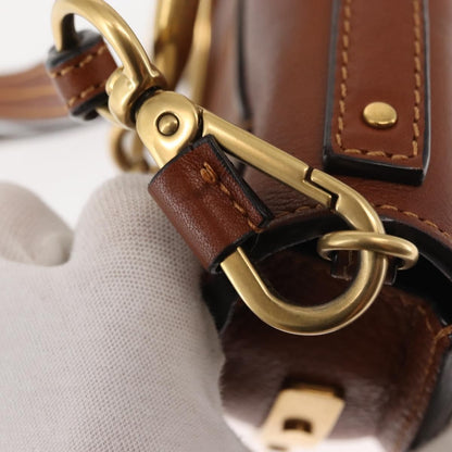 Chloe Nile Crossbody Bag Leather, BROWN, LEATHER, Crossbody bag