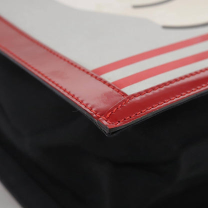 Chanel Vintage Portrait Tote Printed Leather and Quilted Patent, RED, LEATHER, Tote bag