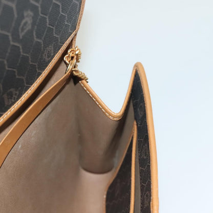 Christian Dior Vintage Honeycomb chain Canvas, BLACK, CANVAS, Handbag