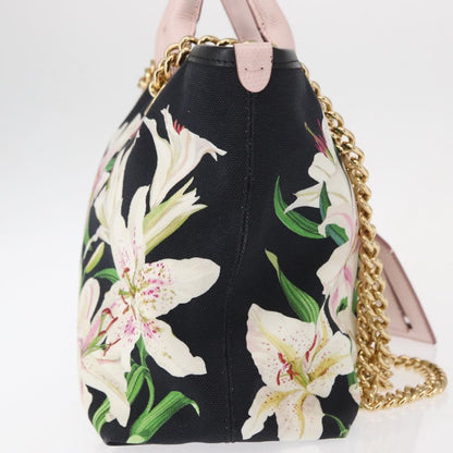 Dolce & Gabbana Capri Tote Printed Canvas with Lizard Embossed Leather, MULTICOLOUR, CANVAS, Tote bag