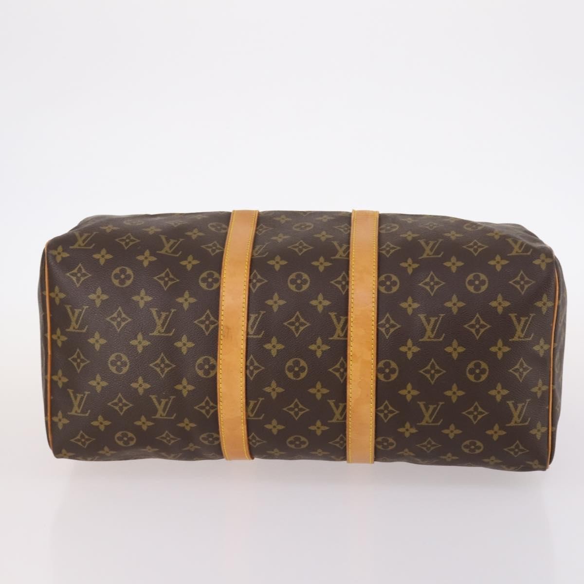 Louis Vuitton Keepall Bandouliere Bag Monogram Canvas, BROWN, CANVAS, Travel bag