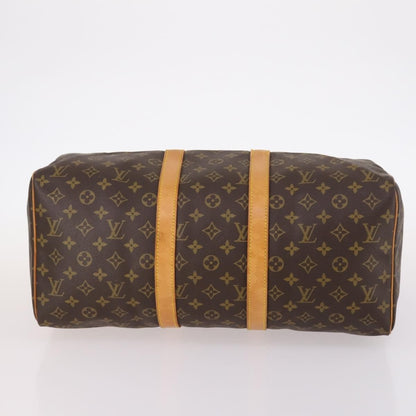 Louis Vuitton Keepall Bandouliere Bag Monogram Canvas, BROWN, CANVAS, Travel bag